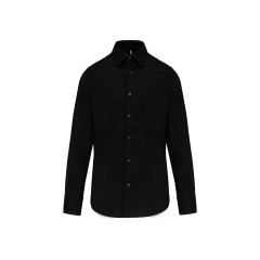 Chemise manches longues sans repassage Noir – Kariban