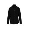 Chemise manches longues sans repassage Noir – Kariban