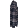 Surchemise à carreaux doublée sherpa homme Kariban – Gris – vue 3