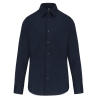 Chemise Coton Élasthanne Manches Longues Homme Marine – Kariban