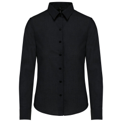 Chemise Oxford manches longues femme Kariban – Noir