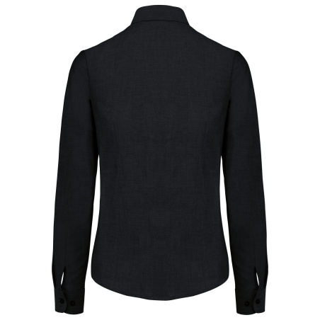 Chemise Oxford manches longues femme Kariban – Noir – vue 2