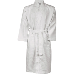 Peignoir Blanc en Nid abeille a personnaliser