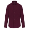 Chemise coton élasthanne manches longues homme Bordeaux – Kariban