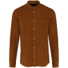 Chemise velours côtelé manches longues homme Kariban – Marron