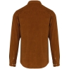 Chemise velours côtelé manches longues homme Kariban – Marron – vue 2