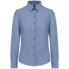 Chemise Oxford manches longues femme Bleu Cobalt Kariban