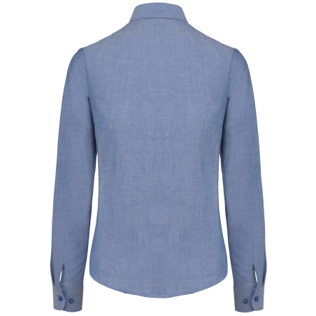 Chemise Oxford manches longues femme Bleu Cobalt Kariban – vue 2