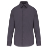 Chemise coton élasthanne manches longues homme Gris – Kariban