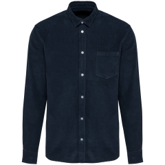 Chemise velours côtelé manches longues homme Marine – Kariban