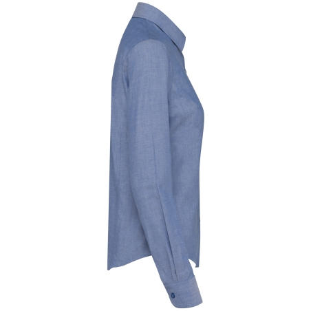 Chemise Oxford manches longues femme Bleu Cobalt Kariban – vue 3