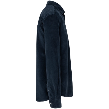 Chemise velours côtelé manches longues homme Marine – Kariban – vue 3