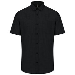 Chemise Oxford Manches Courtes Noire Kariban