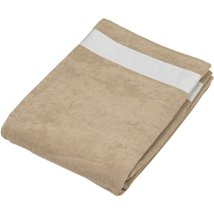 Drap de plage beige et Blanc