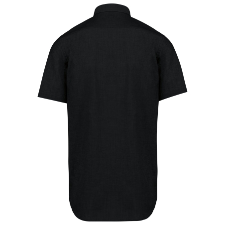 Chemise Oxford Manches Courtes Noire Kariban – vue 2