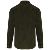 Chemise velours côtelé manches longues homme Kariban Vert – vue 2