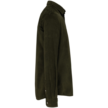Chemise velours côtelé manches longues homme Kariban Vert – vue 3