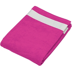 Drap de Plage fushia et Blanc