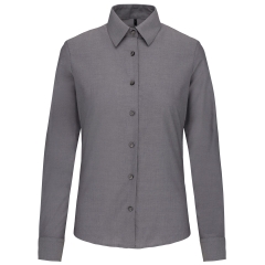 Chemise Oxford manches longues femme Kariban – Gris