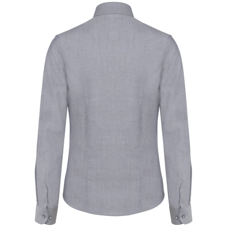 Chemise Oxford manches longues femme Kariban – Gris Zinc – vue 2