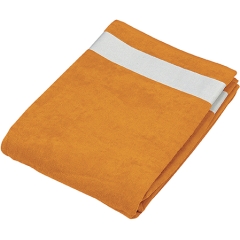 Drap de plage Orange et Blanc
