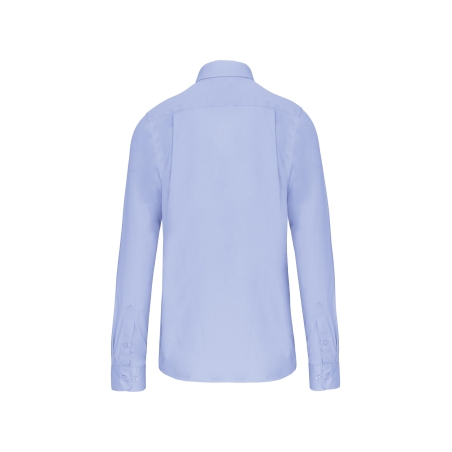 Chemise popeline manches longues Kariban – Coloris Ciel – vue 2