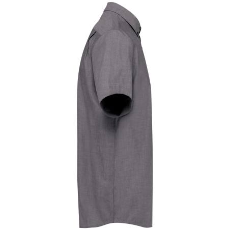 Chemise Oxford Manches Courtes Gris Kariban – Corporate – vue 3