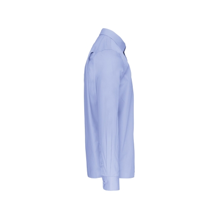 Chemise popeline manches longues Kariban – Coloris Ciel – vue 3