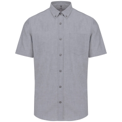 Chemise Oxford manches courtes Gris Zinc Kariban