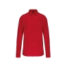 Chemise popeline manches longues Kariban – Rouge Classic