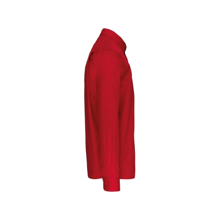 Chemise popeline manches longues Kariban – Rouge Classic – vue 3