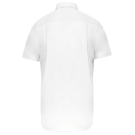 Chemise Oxford Manches Courtes Blanche Kariban – vue 2