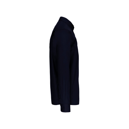 Chemise Popeline Manches Longues Kariban – Marine – vue 3