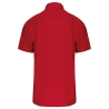 Chemise popeline manches courtes Rouge Kariban – Coupe Regular – vue 2