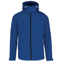 Veste Softshell Bleu Royal à Capuche Amovible Homme Kariban