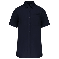 Chemise Popeline Manches Courtes Marine Kariban