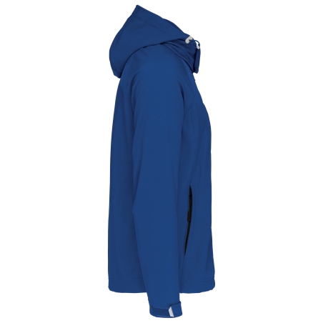 Veste Softshell Bleu Royal à Capuche Amovible Homme Kariban – vue 3