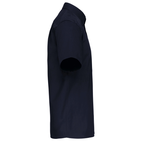Chemise Popeline Manches Courtes Marine Kariban – vue 3