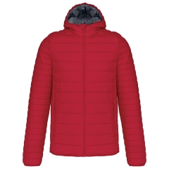 Doudoune légère capuche homme Rouge Kariban – Personnalisable