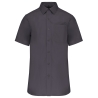 Chemise popeline manches courtes grise Kariban – Coupe Corporate