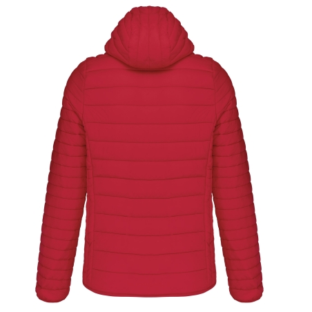 Doudoune légère capuche homme Rouge Kariban – Personnalisable – vue 2