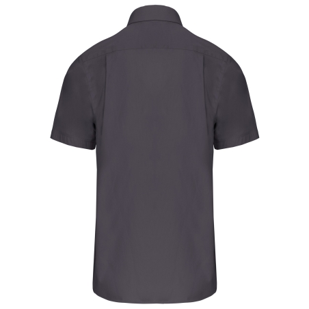 Chemise popeline manches courtes grise Kariban – Coupe Corporate – vue 2