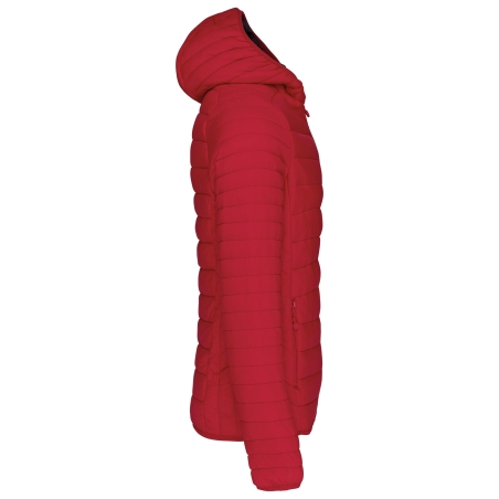 Doudoune légère capuche homme Rouge Kariban – Personnalisable – vue 3