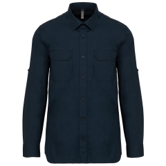 Chemise Safari Manches Longues Homme Marine – Kariban