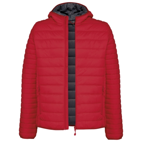 Doudoune légère capuche homme Rouge Kariban – Personnalisable – vue 5