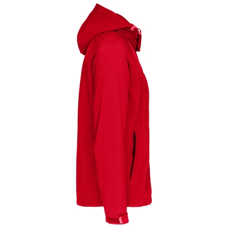Veste softshell à capuche amovible Rouge Kariban homme – vue 3