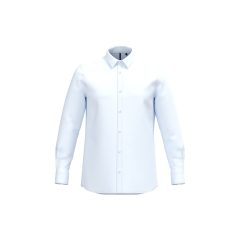 Chemise popeline polycoton Blanc sans poche homme – Kariban