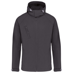 Veste Softshell Capuche Amovible Homme Gris Titanium Kariban