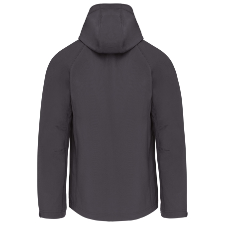 Veste Softshell Capuche Amovible Homme Gris Titanium Kariban – vue 2