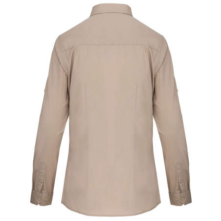 Chemise safari manches longues femme Beige – vue 2